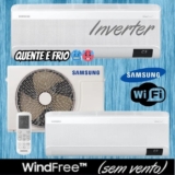 Samsung Ar-condicionado Split Inverter WindFree Connect Sem Vento 12.000 BTUs Quente e Frio AR12BSEAAWKNAZ 220V