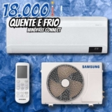 Samsung Ar-condicionado Split Inverter WindFree Connect Sem Vento 18.000 BTUs Quente e Frio AR18BSEAAWKNAZ – 220V