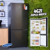 Samsung Geladeira Duplex Inverse Evolution SmartThings RB50 Black Inox 462L 127V