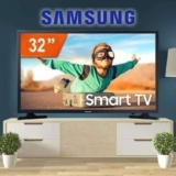 Samsung Smart Monitor TV 32″ HD, Tela Plana, 60Hz, 8ms, HDR, Tizen™, Alexa, Game Mode Preta