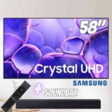 Samsung Smart Tv 58″ Crystal Uhd 4k U8500f 2025 + Soundbar Samsung Hw-b400f