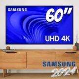 Samsung Smart TV 60″ UHD 4K 60DU7700 2024, Processador Crystal 4K, Gaming Hub, AI Energy Mode, Controle SolarCell, Alexa built in 60″