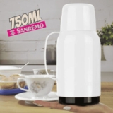 Sanremo – Garrafa Térmica Plástica Gostar de 750ml, Linha Termic ( Branca ou Preta )