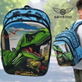 SANTINO, Mochila Infantil No Limits Dino by Santino Poliéster Azul NLM11U12