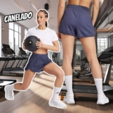 Shorts Pacer All Gym Seasonal Canelado Cós Alto Tonal Três L