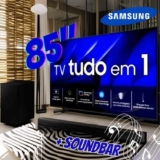 Smart Big TV 85″ Crystal UHD 4K 85DU8000 2024 + Soundbar HW-B550/ZD