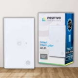 Smart Interruptor Wi-Fi Positivo Casa Inteligente, Configuração Livre de Frustração, 1 Módulo Touch, Branco – Compatível apenas com Alexa