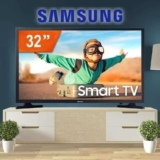 Samsung Smart Monitor TV 32″ HD, Tela Plana, 60Hz, 8ms, HDR, Tizen Preta LS32BETBLGGXZD