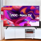 Smart Tv 32 polegadas Hd Roku Tv 32s5135/78g Preta Aoc