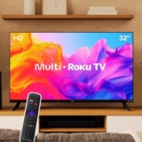 Smart TV 32″ HD DLED Multi TL052M Roku TV Quad-core Alexa Google Assistente e Siri TL052M