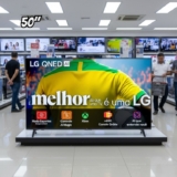 Smart TV 4K 50″ LG QNED73 Portal de Games Processador AI α7 Gen8 4K Super Upscaling Google Cast Integrado Controle AI Magic WebOS 25 Modo Esportes Alerta de Esportes