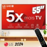 Smart Tv 4k 55 LG Uhd 55ut8000 Processador 5 Ger7 Ai Alexa/chromecast Integrado Otimizador De Jogos Webos 24 Com Controle Remoto Padrão