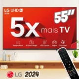 Smart Tv 4k 55 LG Uhd 55ut8000 Processador 5 Ger7 Ai Alexa/chromecast Integrado Otimizador De Jogos Webos 24 Com Controle Remoto Padrão
