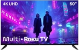Smart TV 50″ Roku Multi 4K Compatível com Alexa e Google Home