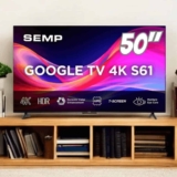 Smart TV 50″ Semp 4K UHD LED S61 Google TV AiPQ Pro Google Assistente 3 HDMI