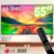 Smart TV 55″ 4K LG 55QNED80SRA Quantum Dot NanoCell 120Hz, FreeSync, ThinQ AI, Alexa, Google, 4 HDMIs