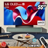 Smart TV 55″ 4K LG OLED evo OLED55C4 120Hz Nativo Processador α9 Ger7 Wi-Fi e Bluetooth 4 HDMI 3 USB