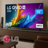 Smart TV 55″ 4K UHD QNED LG 55QNED80TSA Wi-Fi Bluetooth com Alexa 3 HDMI 2 USB