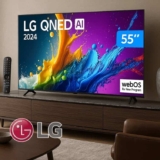 Smart TV 55″ 4K UHD QNED LG 55QNED80TSA Wi-Fi Bluetooth com Alexa 3 HDMI 2 USB