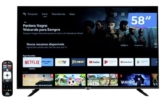 Smart TV 58” 4K DLED Rig Vizzion BR58GUA IPS – Android Wi-Fi Google Assistente 3 HDMI 2 USB