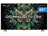 Smart TV 65″ TCL 4K UHD MiniLED 65C6K 120Hz Google TV AiPQ Google Assistente 4 HDMI 2 USB