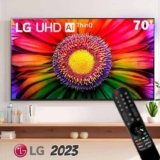 Smart TV 70″ 4K LG UHD ThinQ AI 70UR8750PSA HDR Bluetooth Alexa Google Assistente Airplay2 3 HDMI