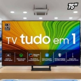 Smart TV 75″ QLED 4K Samsung QN75Q70DAGXZD com Pontos Quânticos, Upscaling, Gaming Hub, Design AirSlim, Alexa built in e Painel até 120Hz