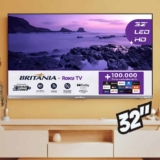 Smart Tv Britânia 32” Btv32g7pr2csgblh Hd Led Hdmi Roku Tv