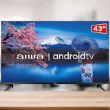Smart TV D-LED 43″ AIWA Full HD Android Full HD Borda Ultrafina Preto