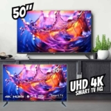 Smart TV HQ 50″ UHD tela sem bordas Android 13 design Slim HQS50NKHM
