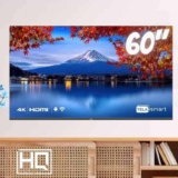 Smart TV HQ 60″ 4K, HDR Android 11, Design Slim, Processador Quad Core, Espelhamento de tela HQS60KK
