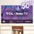 Smart TV LED 50″ 4K TCL Roku TV RP630 WiFi, Dual Band, 4 HDMI, 1 USB, Controle por Aplicativo, Google Assistant, Alexa e Apple Homekit