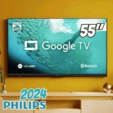 Smart TV LED 55″ Ultra HD 4K Philips 55PUG7019 com Google TV, Comando de Voz, Wi-Fi, Entradas HDMI e USB