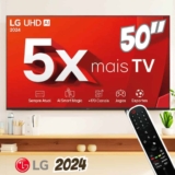 Smart TV LG 50″ 4K UHD LED Alexa, ThinQ AI, HDR10, WebOS 24 Controle Smart Magic- 50UT8050