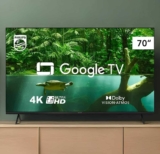 Smart TV Philips 70″ Google TV 4k Ultra HD, Wi-Fi, HDMI, Dolby Vision/Atmos – 70PUG7408