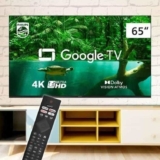 Smart TV Philips LED 4K UHD 65″, Google TV, Wi-Fi, 3 HDMI, 2 USB, 60Hz – 65PUG7408/78