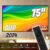 Smart TV QLED 75” 4K Samsung 75Q60D Gaming Hub, AI Energy Mode, Alexa built in, Wi-Fi Bluetooth USB