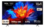 Smart TV TCL 65 Polegadas QLED 4K P8K WiFi Bluetooth Google TV 144Hz HDR10+ Dolby Atmos Vision 65P8K