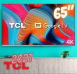 Smart TV TCL 65 Polegadas QLED 4K UHD, Google TV, 3 HDMI, 2 USB, Bluetooth, Wi-Fi, Google Assistente, IA – 65C725