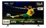 Smart TV TCL 85 Polegadas QLED 4K P7K WiFi Bluetooth Google TV HDR10+ Dolby Atmos Dolby Vision 85P7K