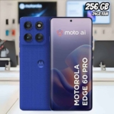 Smartphone Motorola Edge 60 PRO 5G – 256GB 24GB (12GB RAM+12GB Ram Boost) Tela Quad-Curve moto AI 50MP Sony Camera ultrarresistencia militar IP68 + IP69 – Azul Marinho
