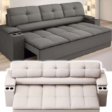 Sofá 3 Lugares Retrátil Reclinável Velosuede Up Next Sofás