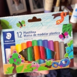 STAEDTLER Massa De Modelar, Plástica, 12 cores – 8429 C12 PE, Multicolorido