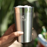 Stanley – Copo de cerveja isolado, copo empilhável Stay Chill de 473 ml, para bebidas quentes ou frias, Stainless Steel