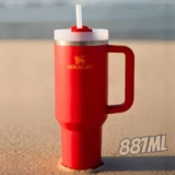 Stanley – Copo Quencher H2.0 FlowState 887ml – Copo de aço inoxidável com tampa, isolamento a vácuo, para água, chá gelado, café, smoothies e muito mais, Chili