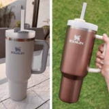 Stanley – Quencher H2.0 FlowState 1,18L – Copo de aço inoxidável com isolamento a vácuo, tampa e canudo, para água, chá gelado, café, smoothies e muito mais, Rose Glow