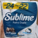 Sublime – Papel Higiênico, Folha Dupla, 24 rolos