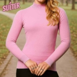 Suéter Feminino Meia Gola Facinelli