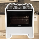 SUGGAR FOGÃO BEST GLASS BRANCO MESA DE VIDRO 5 BOCAS TRIPLA CHAMA TREMPE EM FERRO FUNDIDO ACENDIMENTO AUTOMÁTICO FGVBG510BR