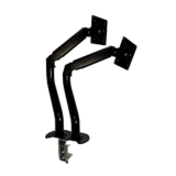 Suporte de Mesa Articulado para 2 Monitores de 15″ a 34″ Dual Iron Lift Rise Mode, Ajuste de altura, Pistão a Gás, Preto – RM-IL-02-B